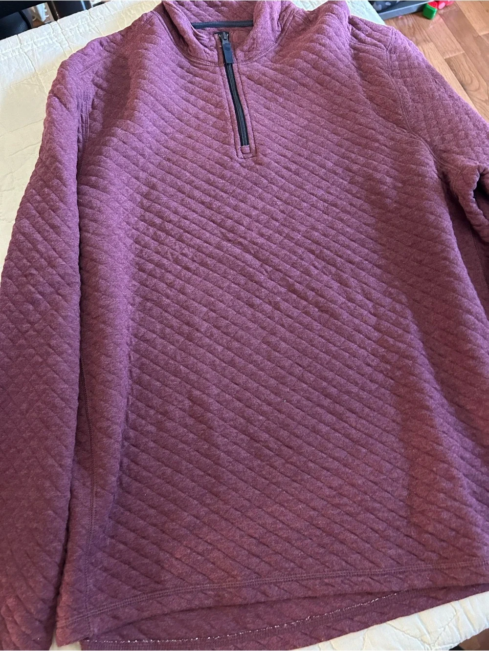 J. Crew Quilted Half-Zip Pullover - Dusty Plum